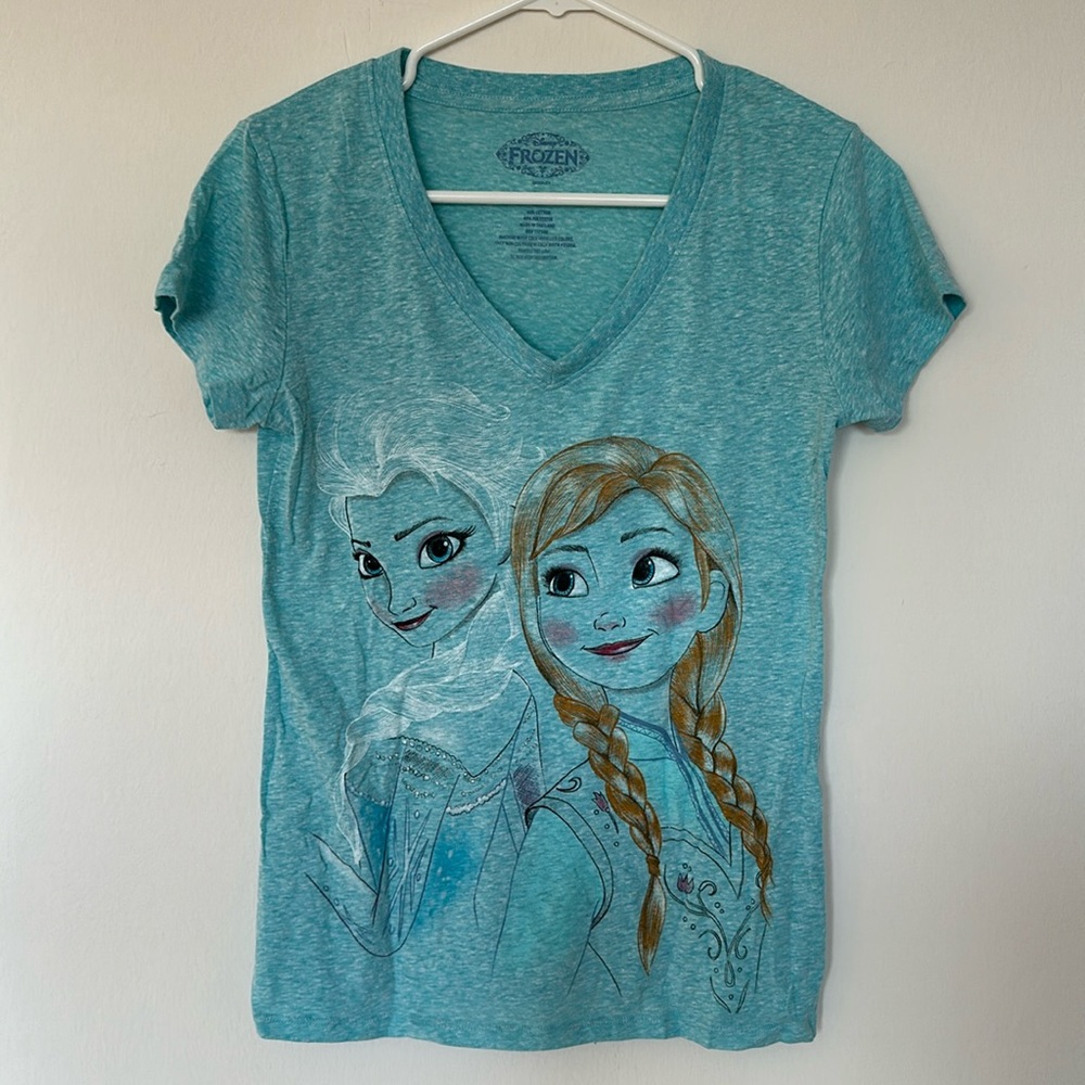 Disney's Frozen Blue T-Shirt with Anna & Elsa